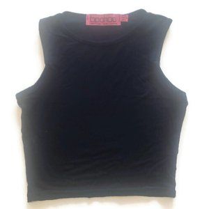 Size 2. Boohoo. Crop Top. Navy Blue.